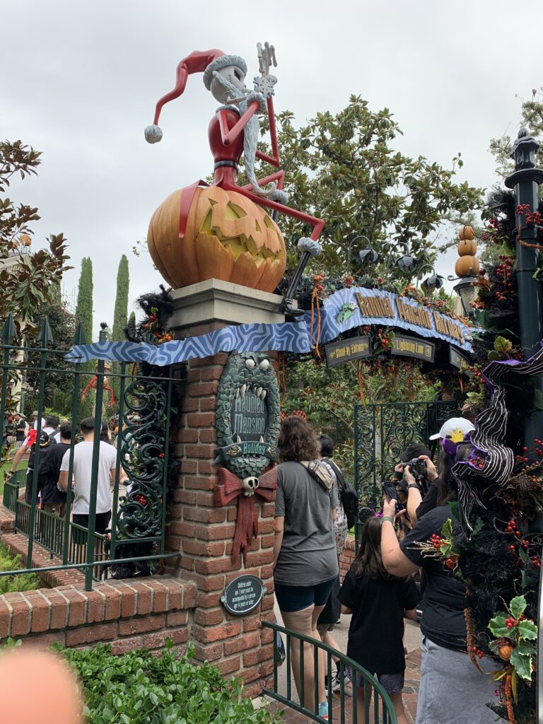 The Haunted Mansion at Disneyland California Nightmare Before Christmas